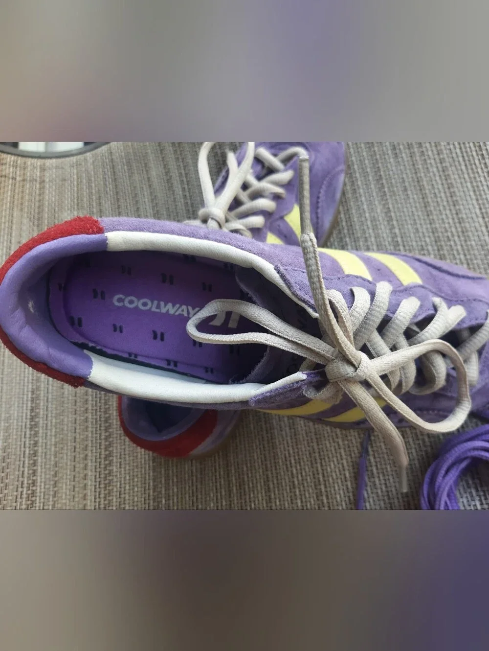 Coolway Purple Suede Sneakers with Yellow Accents
